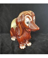 Vintage Artmark Dachshund Dog Letter &amp; Pen Holder Brass &amp; Ceramic Desk A... - $224.48 MXN