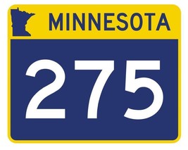 Minnesota State Highway 275 Sticker Decal R5014 Highway Route sign - £1.15 GBP+