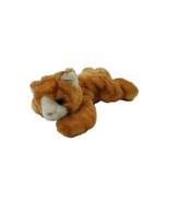 Vintage Orange Tabby Cat Kitten Plush Soft Stuffed Animal w Blue Eyes St... - $9.85