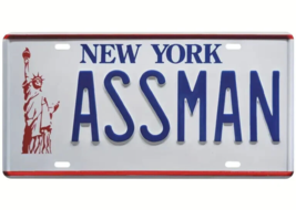 Seinfeld New York AssMan Novelty Metal License Plate NEW! - $8.98
