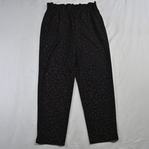 NEW Ann Taylor Small Blue Brown Print Pull On High Waist Slim Womens Dress Pants - £19.65 GBP