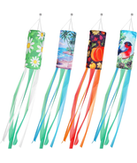 4 Pack Seasonal Windsock Spring Summer Fall Winter Outdoor Heavy Duty Ha... - €20,11 EUR