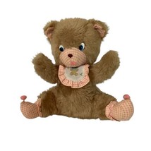 Knickerbocker Animals Of Distinction Teddy Bear Plush 12&quot; Pink Gingham C... - £44.67 GBP