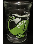 Welchs 1988 Brontosaurus Dinosaur Vintage Jelly Jar Juice Glass 4&quot; height - £6.25 GBP