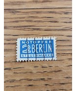 Germany Stamp Berlin Notopfer Steuermarke Used Blue - $1.35 CAD