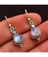 Vintage Moonstone Drop Dangle Earrings | Statement Long - $108.88 MXN