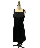 NWT Retro 60s Black Knit Overall Jumper Dress Womens Small Russ Day VTG - $65.75 CAD