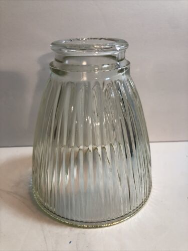 Ribbed Glass Light Fixture Ceiling Fan or wall Sconce Shade 2” fitter - $10.58