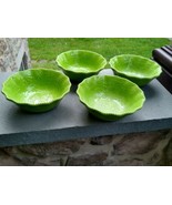 4 scalloped edge Temptations / Temp-tations GREEN Bowls 7.25 wide - £13.28 GBP