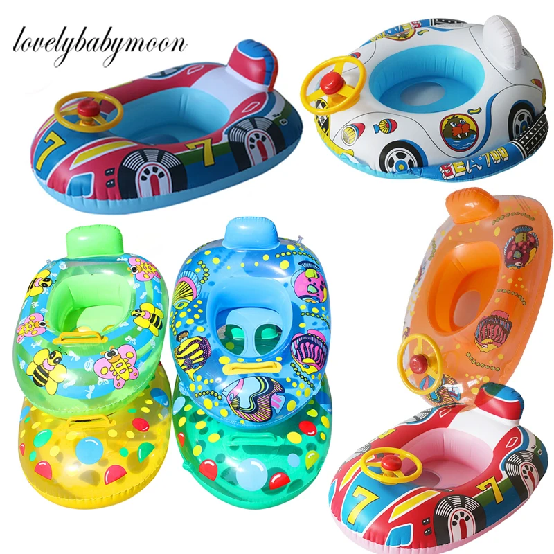 Inflatable Swimming Rings Baby Water Play Games Seat Float Boat Child Swim Ring - £12.14 GBP+