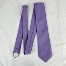 Vintage Yves Saint Laurent YSL Necktie Light Purple Embroidered Logo YSL Classic - £31.00 GBP