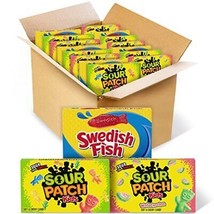 Sour Patch Kids Original Candy Sour Patch Kids Watermelon Candy &amp; Swedish Fis... - £31.42 GBP