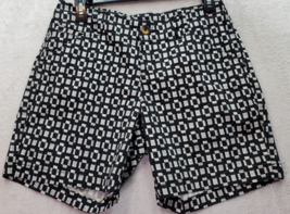 Lee Shorts Women&#39;s Size 4 Black White Cotton Stretch Slash Pockets Mid R... - $20.33
