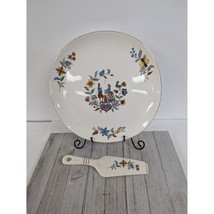 Vintage Iva-lure Crooksville Serving Platter Plate Round Cake w/ Server Spatula - £22.40 GBP