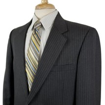 Vintage Spiess Mens Gray Pinstripe Suit Jacket Sport Coat 43L Two Button... - $23.99