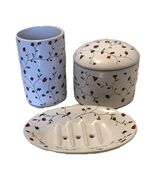 IKEA Vintage 1999 Boasjo 3 Piece Vanity Set Floral Dish Soap, Cup &amp; Lid/... - $74.31 CAD