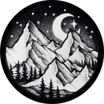 Mountain Views Spare Tire Cover ANY Size, ANY Vehicle,Trailer, Camper, RV - £67.93 GBP