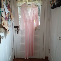 Collectables by JC Penney, long wrap robe, Medium, pink, USA, 100% vintage nylon - £27.54 GBP
