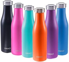 Drinco Stainless Steel Vacuum Insulated Water Bottle | Slim | Double Wall | Wide - £10.38 GBP