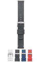 Morellato Lugano (Ec) Rubber Watch Strap - White - 18mm - Chrome-plated Stainles - £19.39 GBP