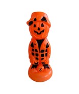 Halloween Blow Mold Scarecrow Pumpkin Lamp 13” Tabletop Vintage Bayshore - $99.42 CAD