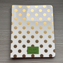 Kate Spade Notebook Spiral Hidden Spine 112 Lined Pages Gold Pavilion - $16.34