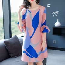 Ted dress 2022 spring and autumn fashion new women s flared sleeve loose large size mid thumb200