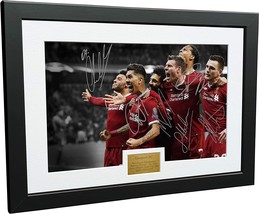 &quot;Goal Celebration&quot; 12X8 A4 Signed Liverpool Oxlaid-Chamberlain-Roberto - £56.60 GBP
