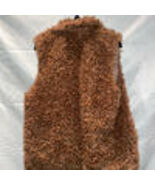 MSRP $100 Inc International Concepts Sherpa Vest Brown Size Small - $485.01 MXN