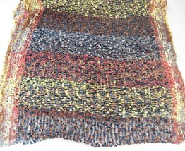 Womens Bijorca Confetti Infinity Scarf Red Blue Yellow Brown 66&quot; x 16&quot; - £7.90 GBP