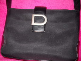 DKNY Black Microfiber Shoulder Bag - £12.77 GBP