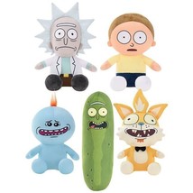 Set of 5 Rick &amp; Morty Plush Toys 7-9 inch Adult Swim Cartoon Network NWT - £38.52 GBP