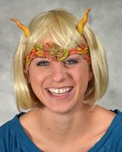 Fall Fairy Princess Half Mask Head Piece Blonde Wig Halloween Costume H1007 - £50.23 GBP
