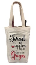 Wine Tote for Teachers, Gift Bag for Teachers, Forget the Apples You Deserve Gra - £12.08 GBP