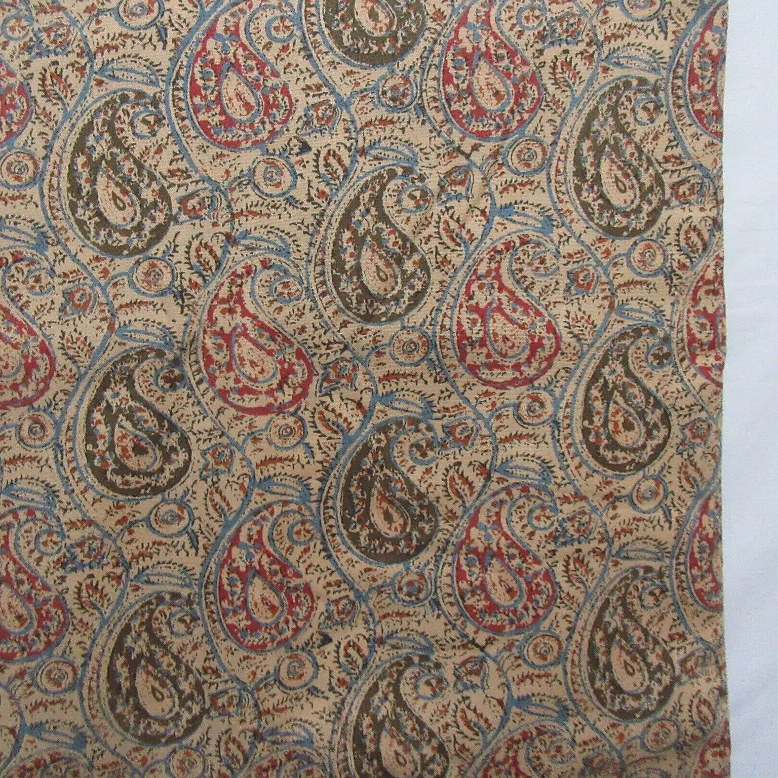 Ralph Lauren Paisley Multicolor Tan 7-Yards Fabric Remnant - $224.00