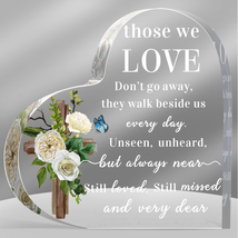 Sympathy Gifts Memorial Bereavement Gifts Acrylic Heart Condolence Remembrance G - £16.92 GBP