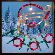 Vtg 1995 Mr. Christmas Holiday Mini Light Sculpture Silhouette HO HO HO ... - €22,74 EUR