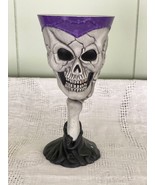 1 Skull Goblet Wine Glasses Gold Tooth Pirate Halloween 7&quot; Plastic EU - €8,68 EUR
