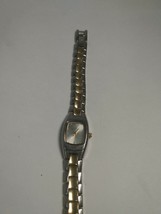 Anne Klein Rectangular Silver Gold Tone Ladies Bracelet Watch - $295.28 MXN