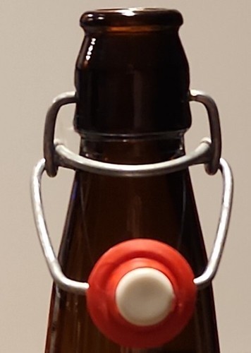 Brown Brewing Co. Empty Collectors Bottle ~ Locking Lid ~ 12" Tall ~ Brown Glass Item image 3