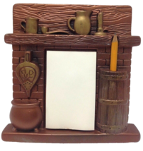 Vintage Notepad Pencil Fireplace Wall Plaque Ceramic org pad 1963 Miller Studio - £13.88 GBP