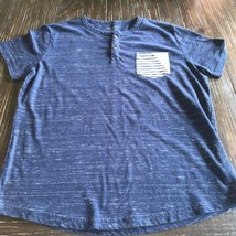 Boys Size Large 14/16 Arizona Jean Co Navy Blue Short Sleeve Pocket Tee ... - $15.00