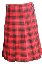 Traditional Bruce Tartan Handmade  Custom Size Wool Red Printed Kilt For... - £59.67 GBP