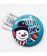 Let It Snow - Waving Snowman, 1-in Winter Holiday Season Badge Flair Pin... - $3.00