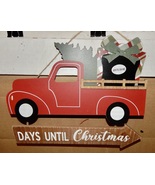 Christmas Wall Decor Wooden Days Till Xmas Sign Write On Me Truck 12&quot; x ... - £5.98 GBP