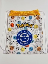 POKEMON Build A Bear BAB Drawstring Bag Backpack Mesh 16x13 Workshop - £6.36 GBP