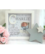 23cm Personalised New baby frame,girl frame,boy frame,nursery stars dec - £19.01 GBP