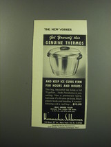 1949 Hammacher Schlemmer Ice Tub Ad - Get yourself this genuine Thermos - £14.49 GBP
