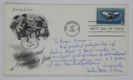 John MacVane Signed 1965 First Day Cover FDC World War II Broadcast Journalist - £118.69 GBP