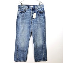 Mango - NEW - Straight Jeans with Forward Seams - Blue - UK 16 - $27.64